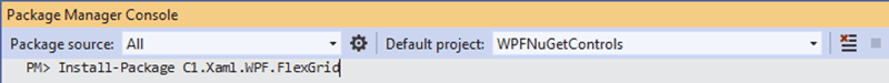 Using ComponentOne WPF Controls with the NuGet Package Manager